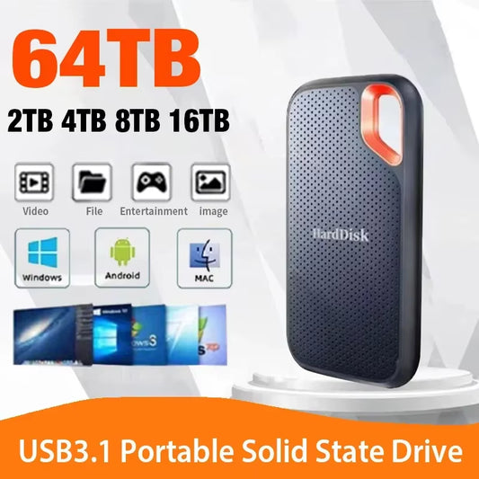 High-Speed External Solid State Drive 1TB Portable External Hard Drive Ssd 2TB External Hard Disk Ssd Hard Drive for Laptop Mac